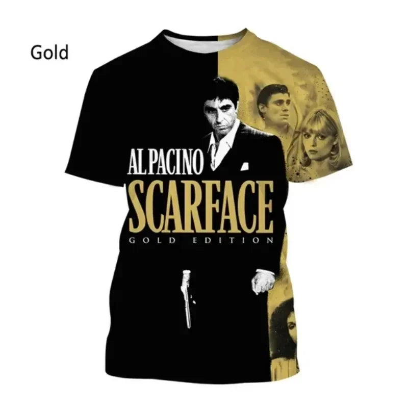 Scarface Printed T-shirt 3D Summer Men Women Casual Harajuku Style Tee shirt Oversized Street Kid Y2k Top