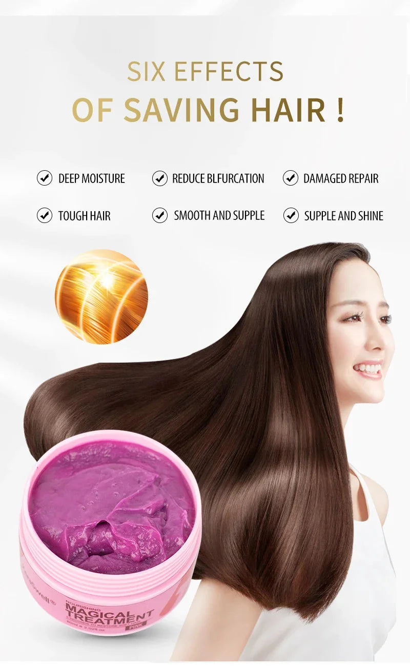 Magical Keratin Hair Mask 5 Seconds Repair Damaged Frizzy Hair Soft Smooth Shiny Nutrition Deep Moisturize Nourishing Hair Care