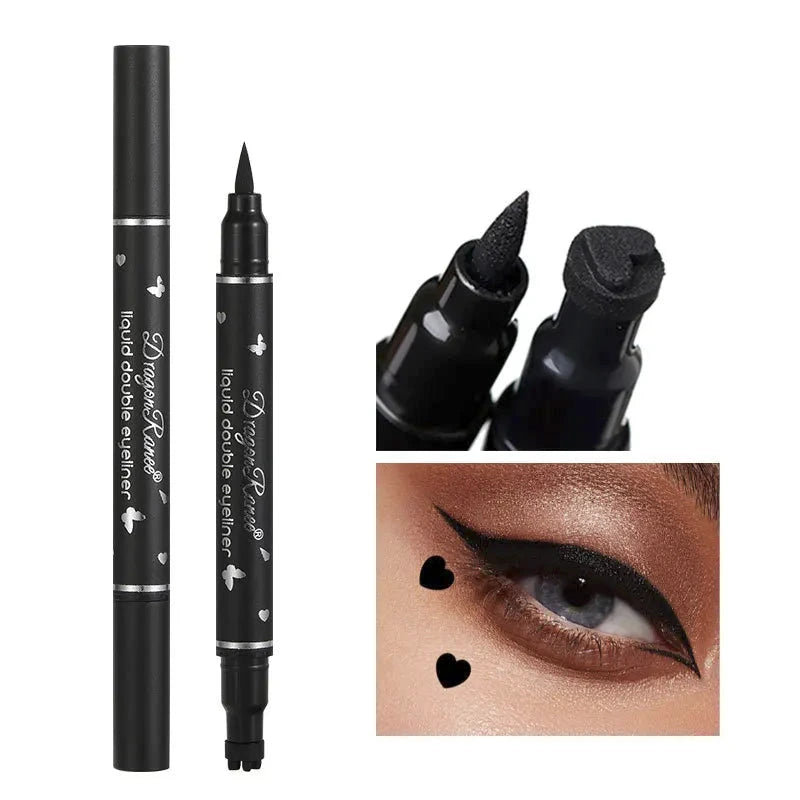 Liquid Eyeliner Stamp Marker Pen Waterproof Long Lasting Double-ended Cosmetic Makeup Eye Liner