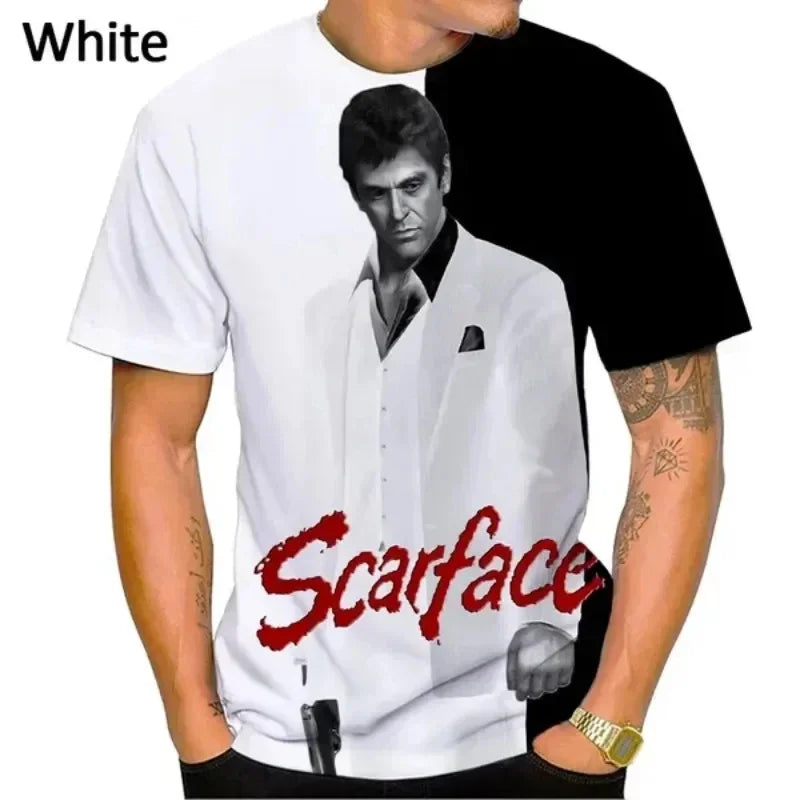 Scarface Printed T-shirt 3D Summer Men Women Casual Harajuku Style Tee shirt Oversized Street Kid Y2k Top