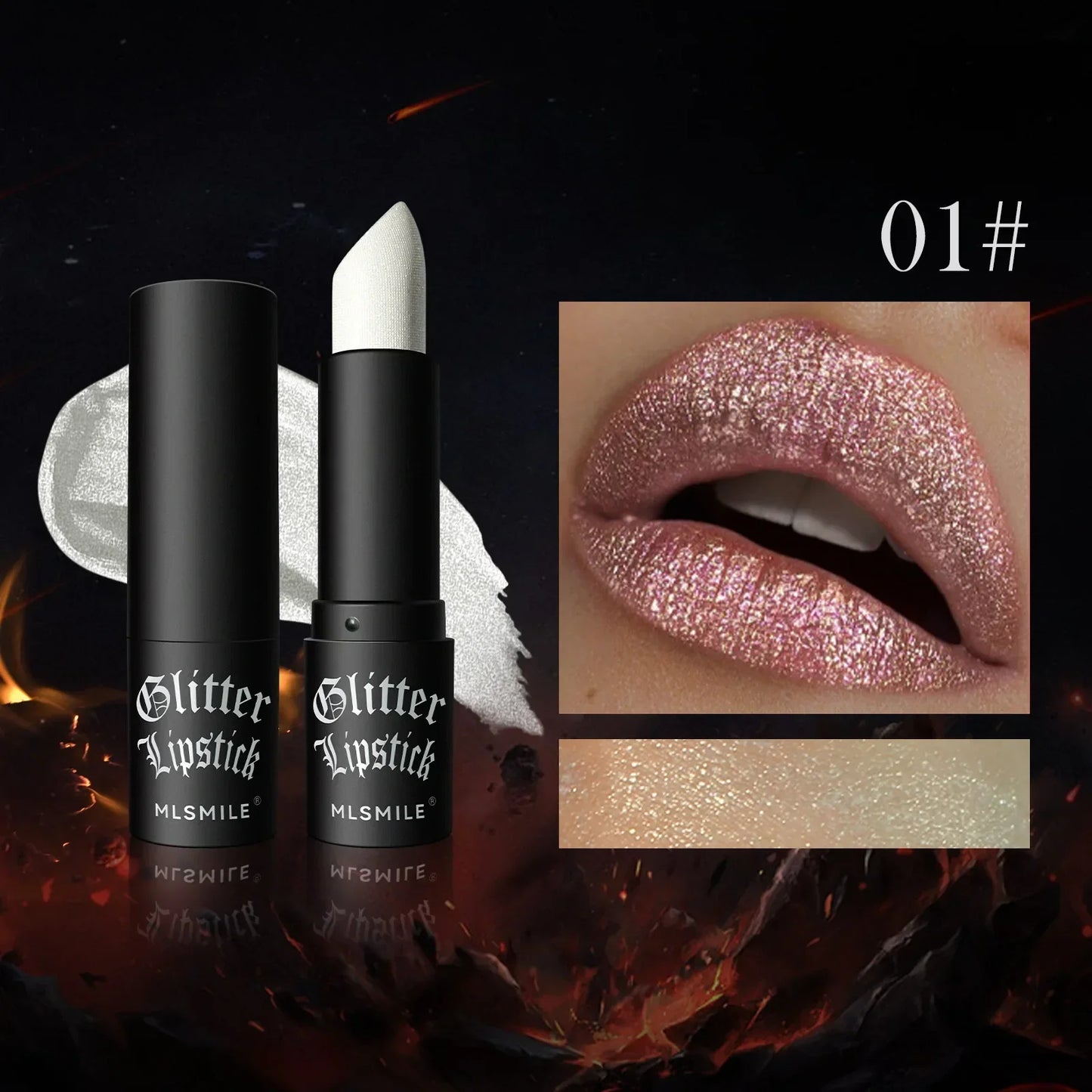Diamond Lipstick Matte Glitter Lip Tint Balm Waterproof Long Lasting Pearl Shine Lip Gloss White Shimmer Sexy Lip Makeup