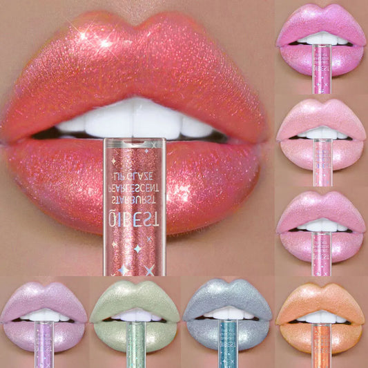 Diamond Shiny Lip Gloss Moisturizing Long Lasting Waterproof Glitter Lipstick Lips Makeup Crystal Lip Tint Blam Cosmetic