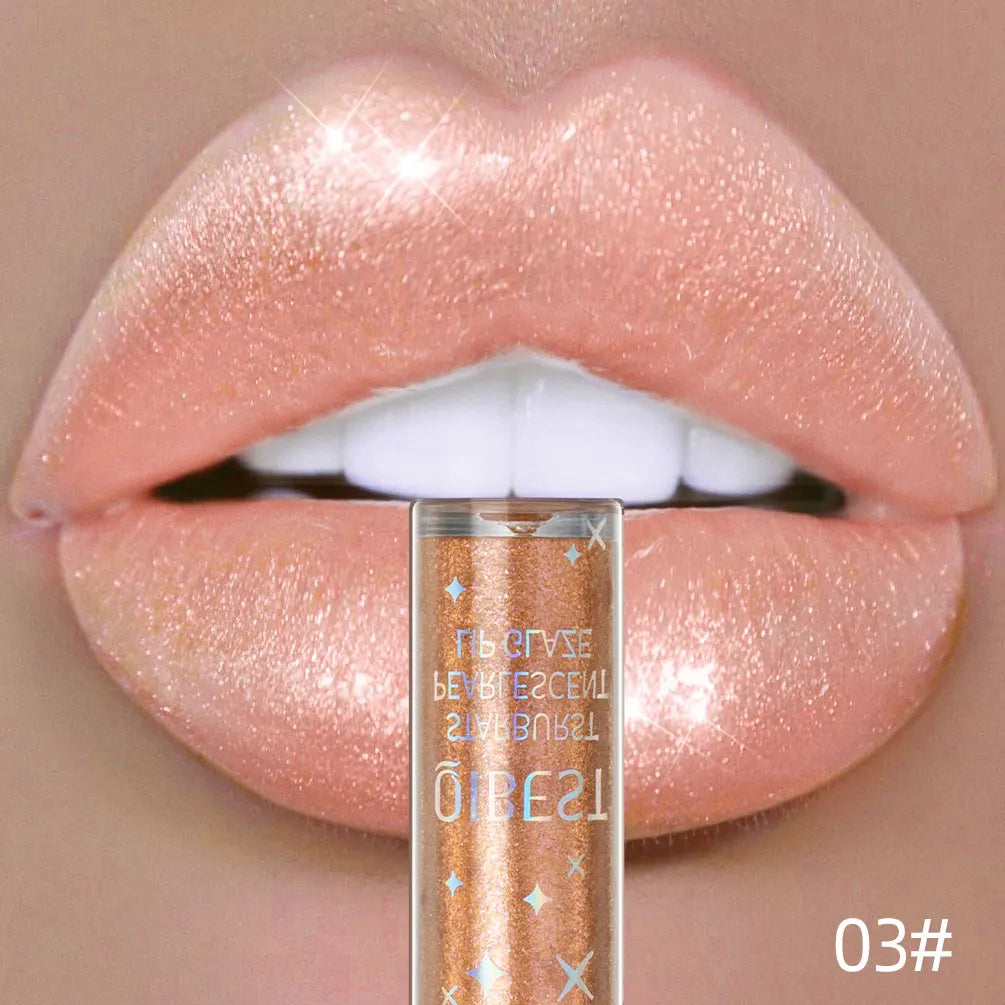 Diamond Shiny Lip Gloss Moisturizing Long Lasting Waterproof Glitter Lipstick Lips Makeup Crystal Lip Tint Blam Cosmetic