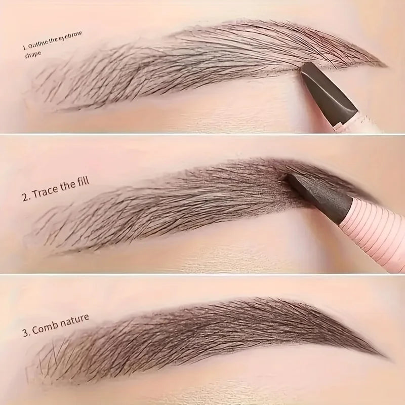 Eyebrow Pencil, Tear Off Pull Line, Natural Color Rendering, Sweat Proof And Smudge Proof Eyebro