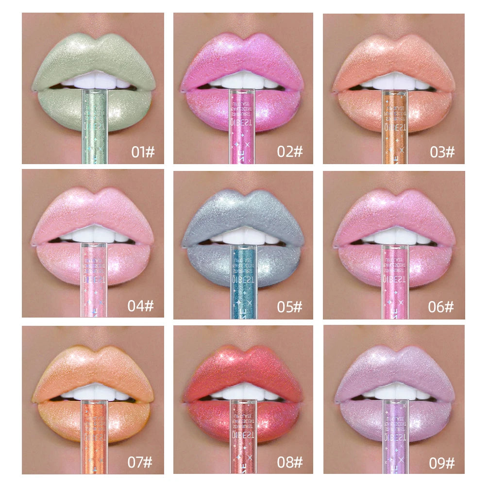 Diamond Shiny Lip Gloss Moisturizing Long Lasting Waterproof Glitter Lipstick Lips Makeup Crystal Lip Tint Blam Cosmetic