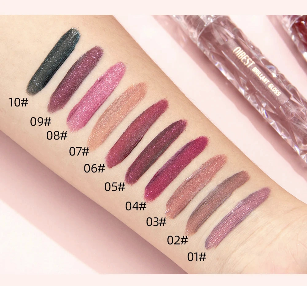 Diamond Shiny Lip Gloss Moisturizing Long Lasting Waterproof Glitter Lipstick Lips Makeup Crystal Lip Tint Blam Cosmetic