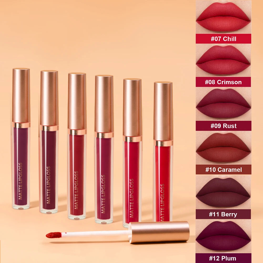 Matte Lip Gloss Oil Kit 6-Piece