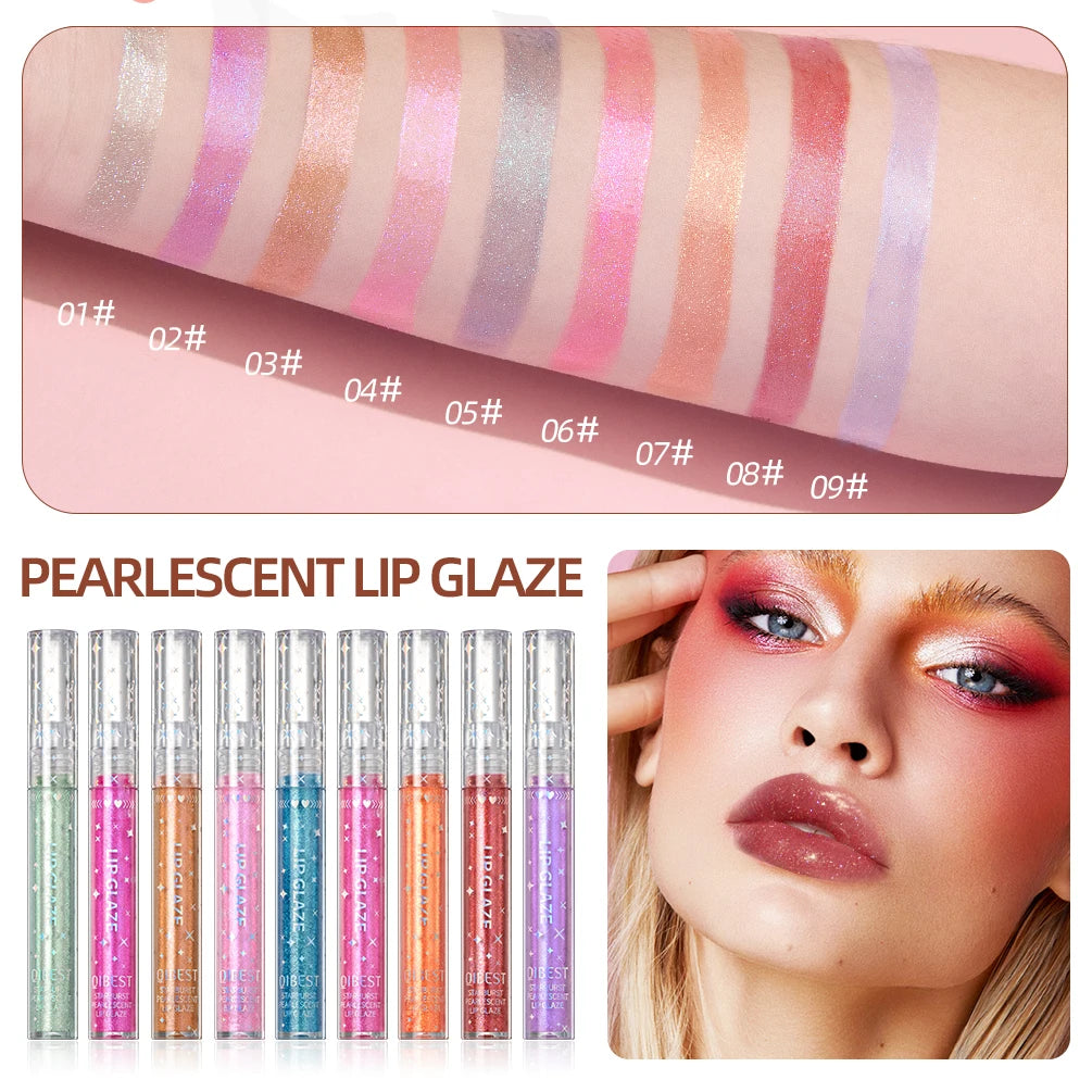 Diamond Shiny Lip Gloss Moisturizing Long Lasting Waterproof Glitter Lipstick Lips Makeup Crystal Lip Tint Blam Cosmetic
