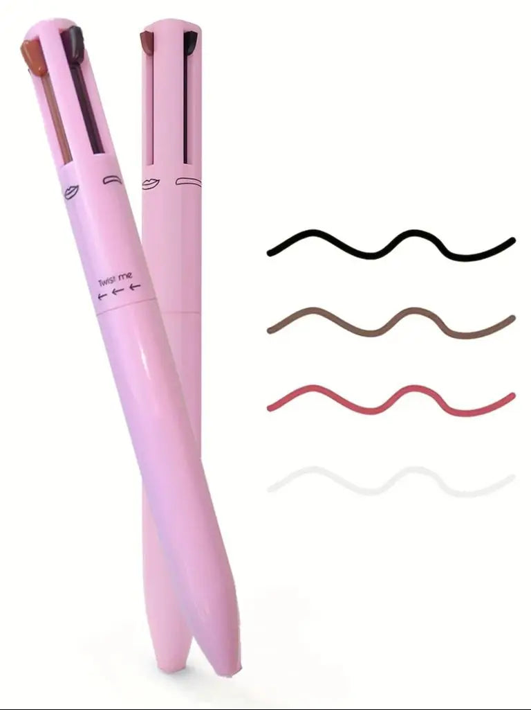 Multifunctional lip liner, eyeliner and eyebrow pencil 4-color set