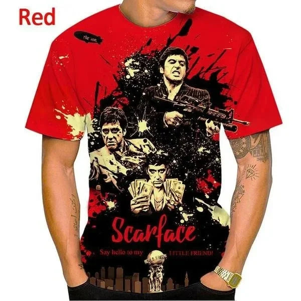 Scarface Printed T-shirt 3D Summer Men Women Casual Harajuku Style Tee shirt Oversized Street Kid Y2k Top