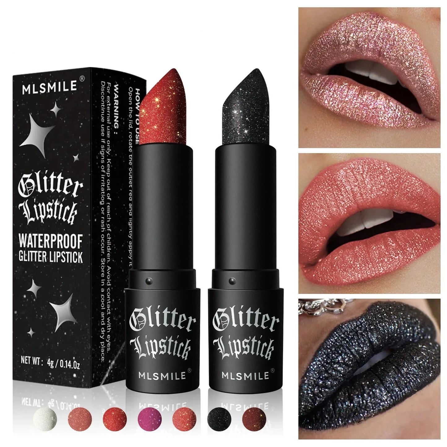 Diamond Lipstick Matte Glitter Lip Tint Balm Waterproof Long Lasting Pearl Shine Lip Gloss White Shimmer Sexy Lip Makeup