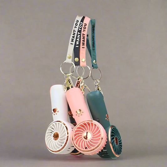 USB Handheld Mini Fan Foldable Portable Neck Hanging Fans 5 Speed USB Rechargeable Fan with Phone Stand and Display Screen