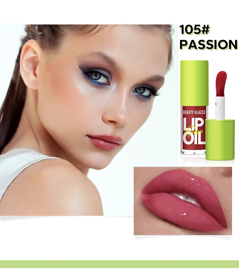 Moisturizing Candy Lip Gloss - Pearlescent Lustrous Mirror Nude Lip Stain with Natural Lip Oil