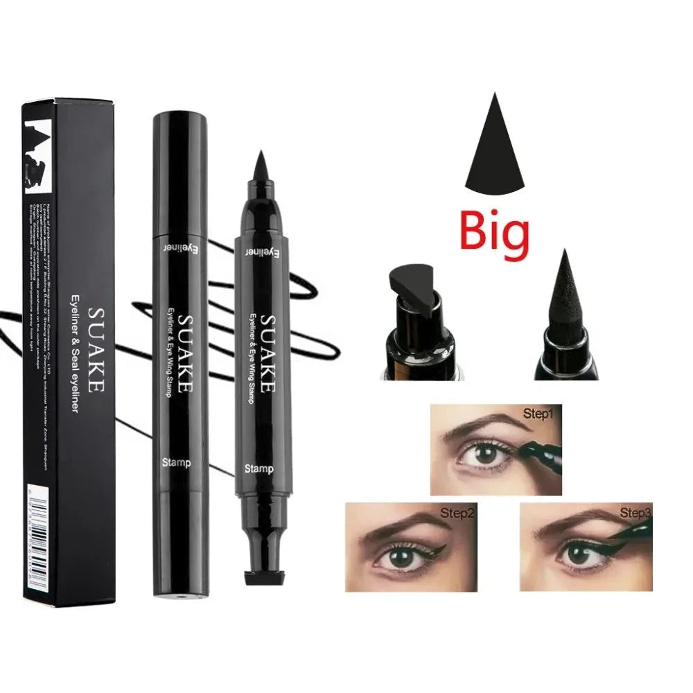 Liquid Eyeliner Stamp Marker Pen Waterproof Long Lasting Double-ended Cosmetic Makeup Eye Liner