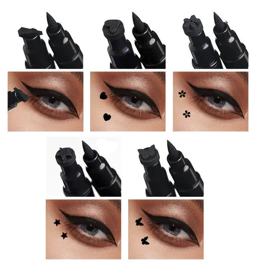 Liquid Eyeliner Stamp Marker Pen Waterproof Long Lasting Double-ended Cosmetic Makeup Eye Liner