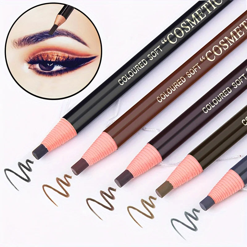 Eyebrow Pencil, Tear Off Pull Line, Natural Color Rendering, Sweat Proof And Smudge Proof Eyebro