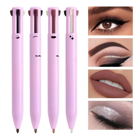 Multifunctional lip liner, eyeliner and eyebrow pencil 4-color set