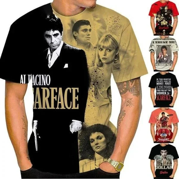 Scarface Printed T-shirt 3D Summer Men Women Casual Harajuku Style Tee shirt Oversized Street Kid Y2k Top