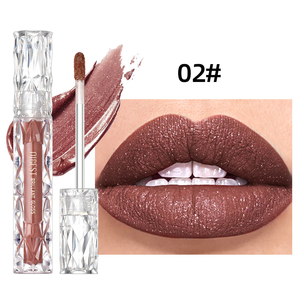 Diamond Shiny Lip Gloss Moisturizing Long Lasting Waterproof Glitter Lipstick Lips Makeup Crystal Lip Tint Blam Cosmetic