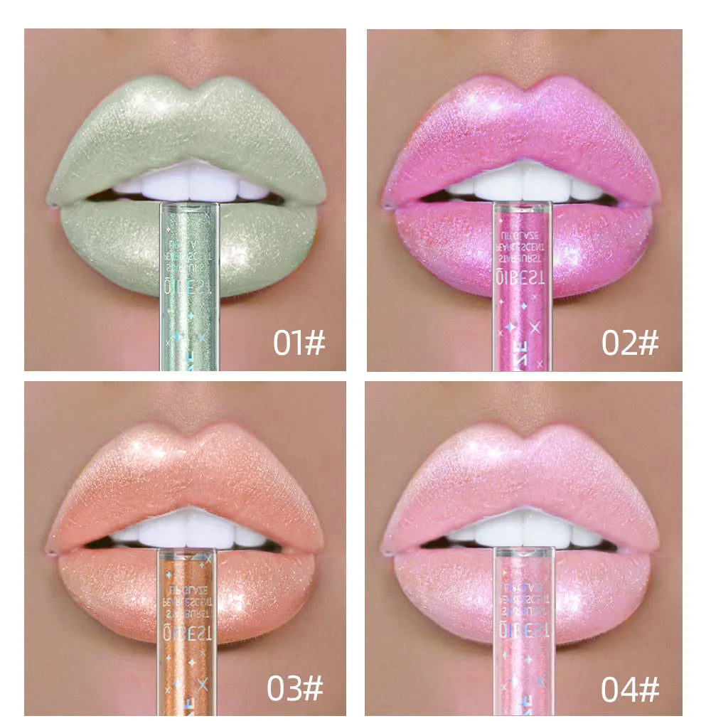 Diamond Shiny Lip Gloss Moisturizing Long Lasting Waterproof Glitter Lipstick Lips Makeup Crystal Lip Tint Blam Cosmetic