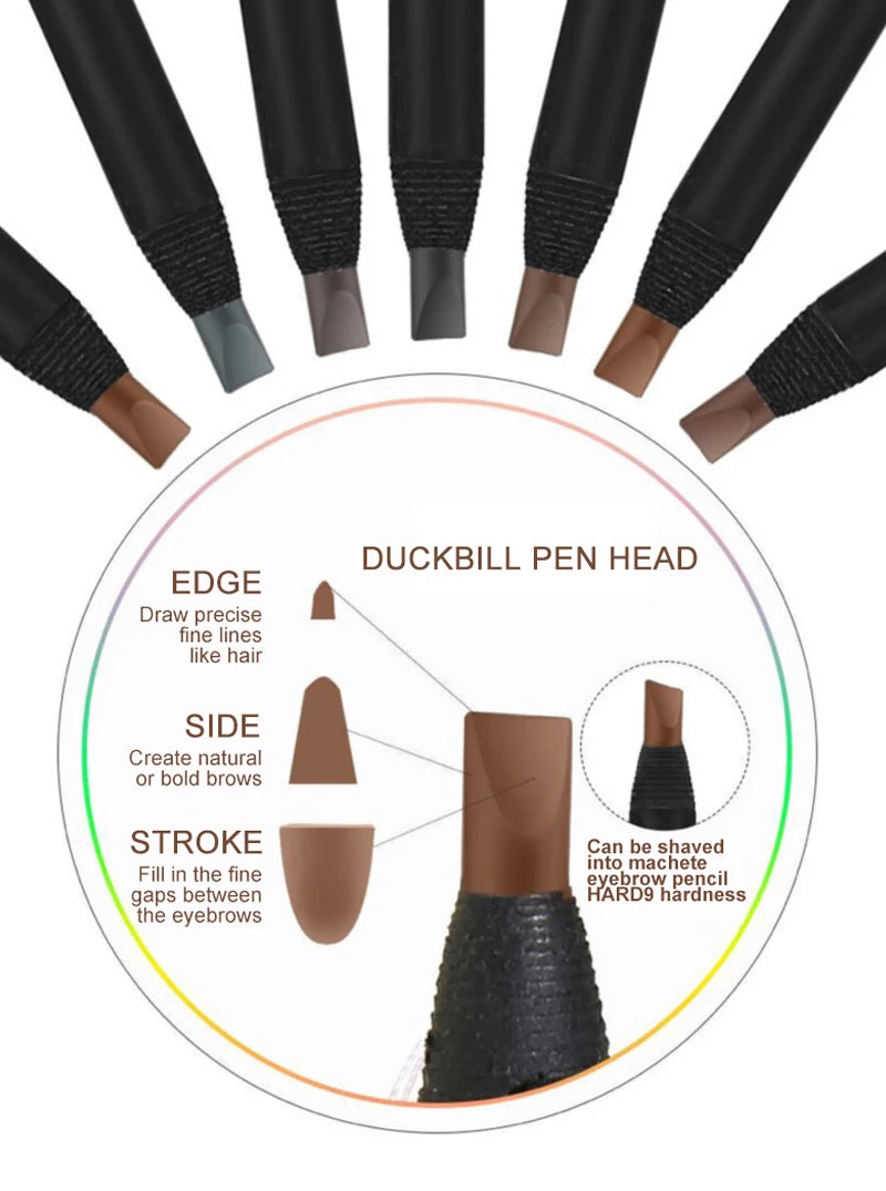 Eyebrow Pencil Waterproof Microblading Eyebrow Pen Tint Tattoo Eyebrows Makeup Natural Long Lasting Eye Brow Pencil
