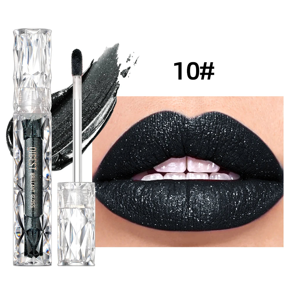 Diamond Shiny Lip Gloss Moisturizing Long Lasting Waterproof Glitter Lipstick Lips Makeup Crystal Lip Tint Blam Cosmetic