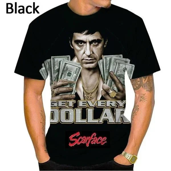 Scarface Printed T-shirt 3D Summer Men Women Casual Harajuku Style Tee shirt Oversized Street Kid Y2k Top
