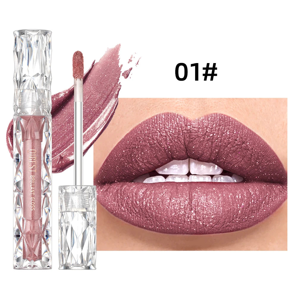 Diamond Shiny Lip Gloss Moisturizing Long Lasting Waterproof Glitter Lipstick Lips Makeup Crystal Lip Tint Blam Cosmetic