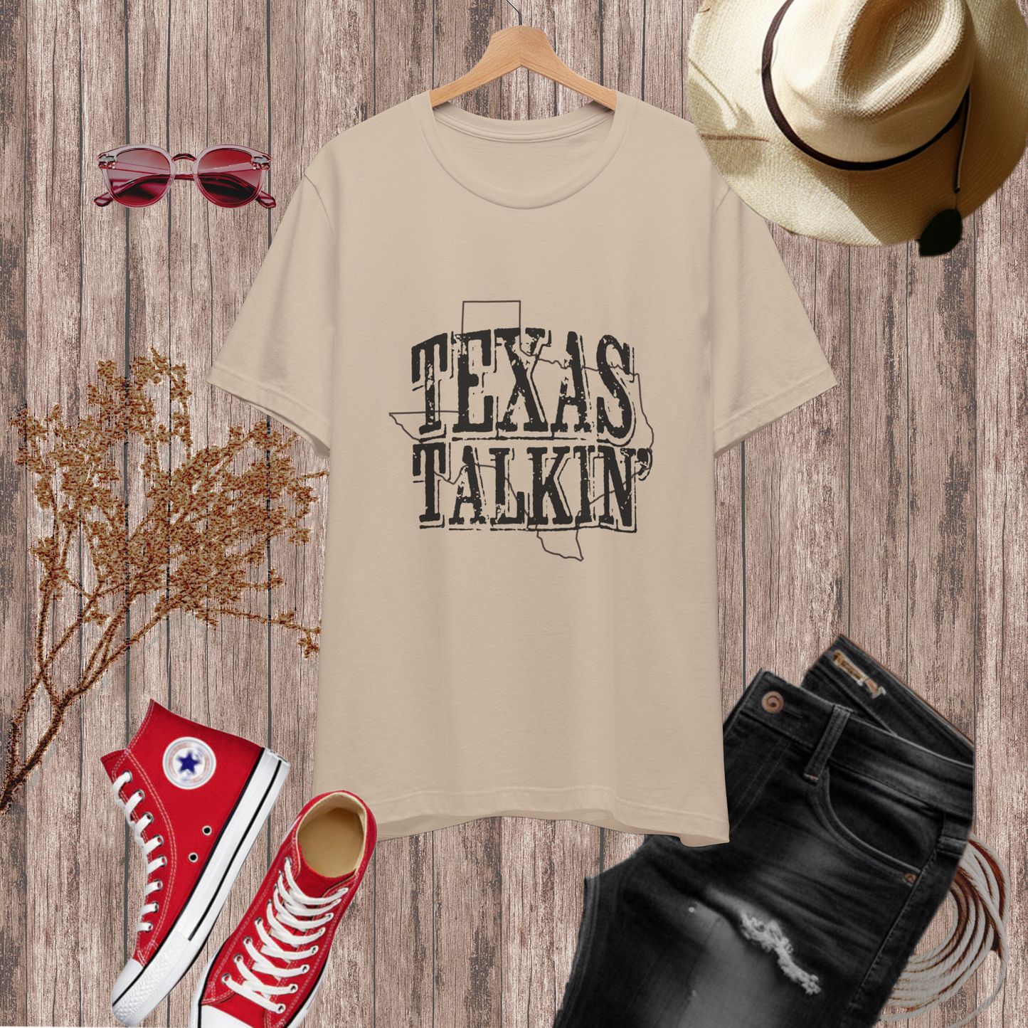 Texas Talkin’ T-Shirt Texas Fans Texas Pride, Texas T-shirt, Lone Star Fans, Texas T-Shirt