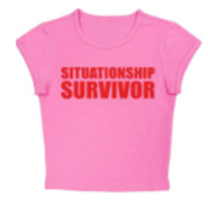 Situationship Survivor Tee – Streetwise Sass in Pink