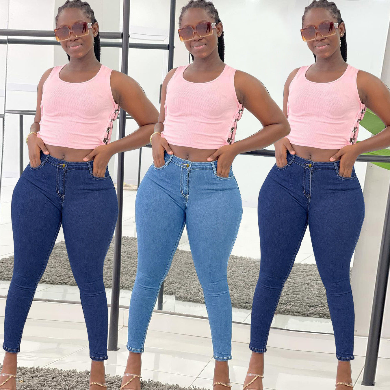 Stretch Denim  Pencil Pants