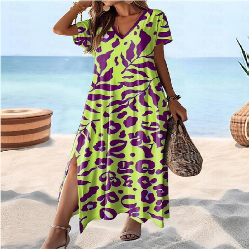 High Waist Floral Print Maxi Skirt