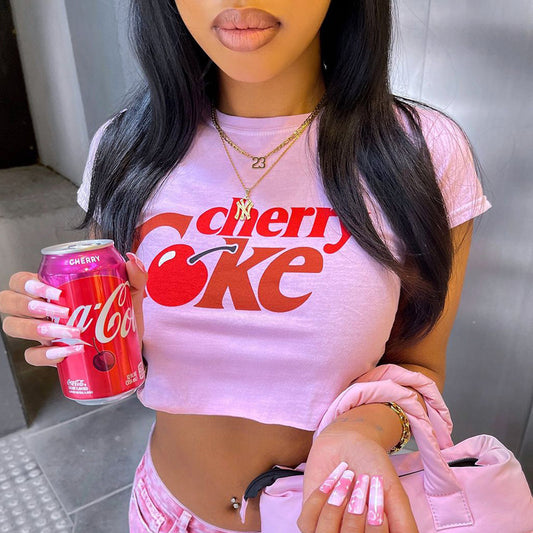 Cherry Coke Graphic Tee – Fresh & Sweet Style, T-shirt, Tee