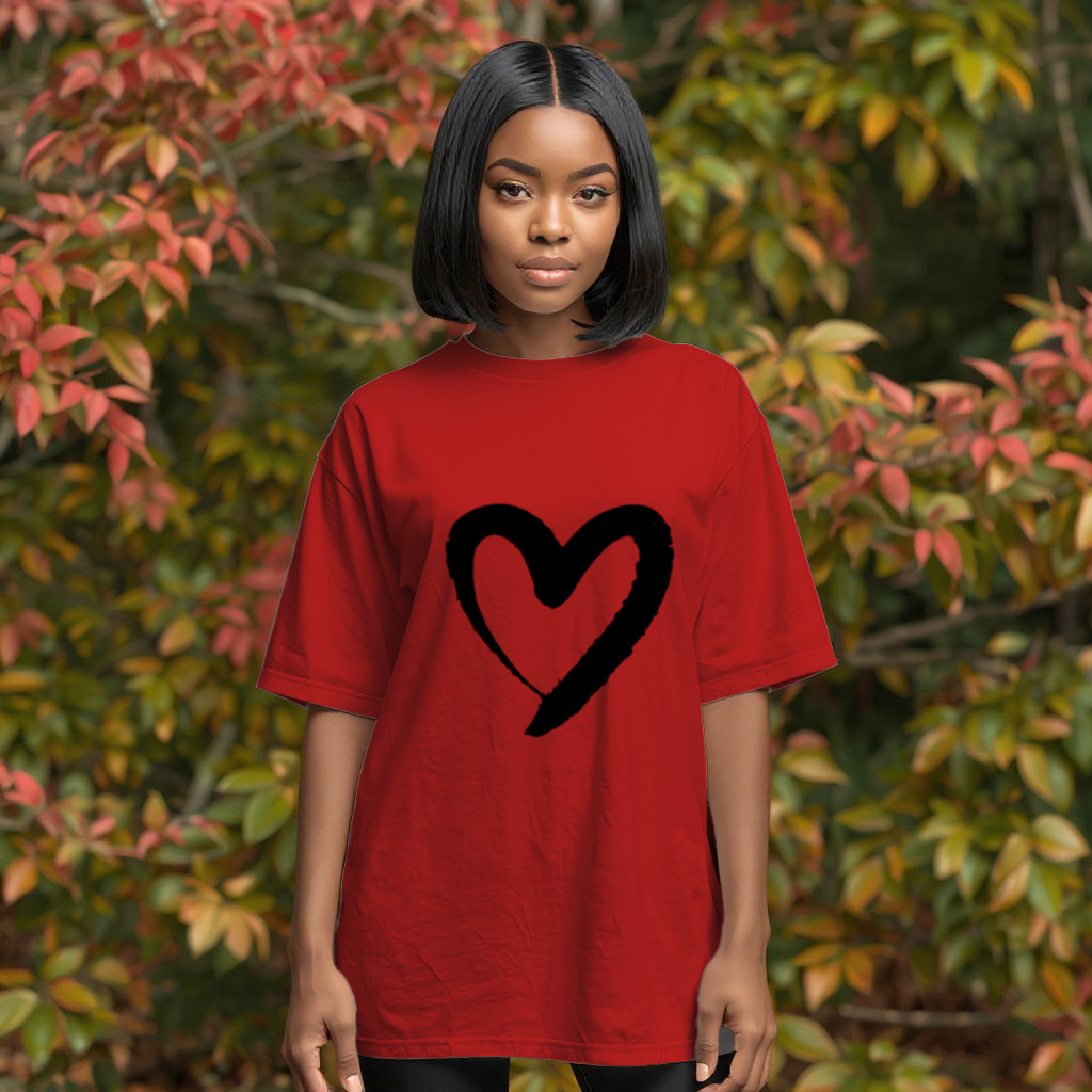 Black Heart Pullover T-Shirt