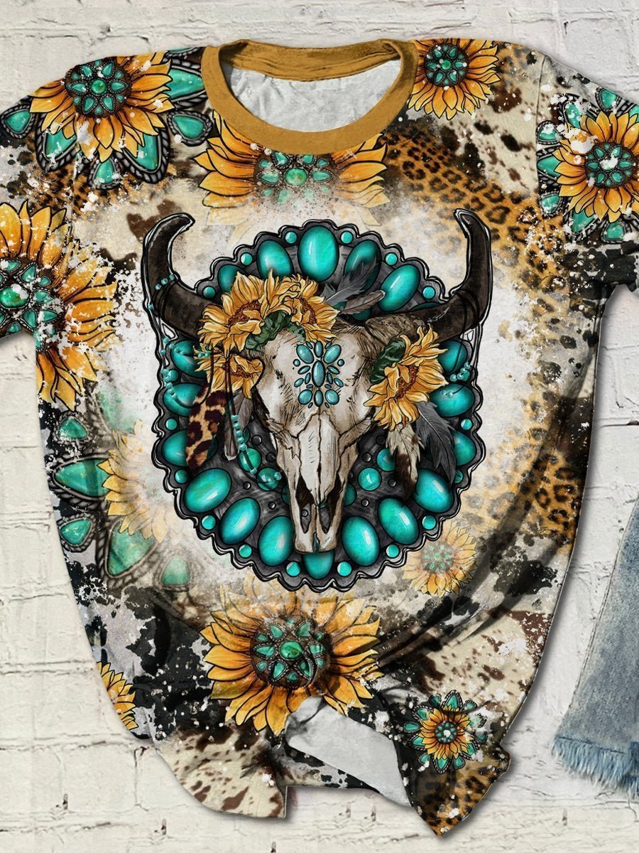 Vibrant Animal Print Graphic T-Shirt