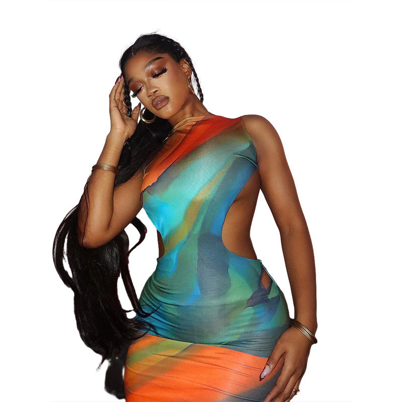 Sleeveless Backless Sheath Dress