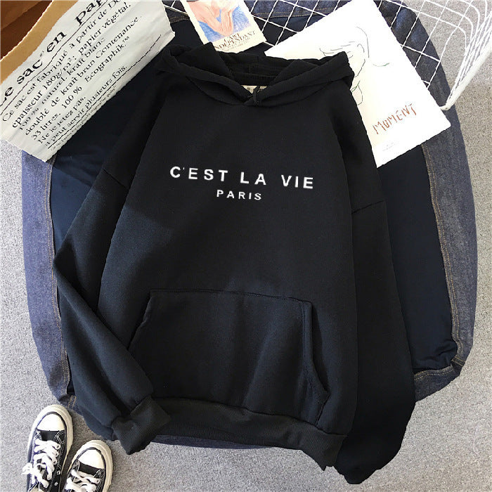 Loose Hooded Cest La Vie Paris Hoodie