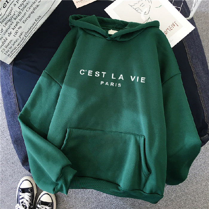 Loose Hooded Cest La Vie Paris Hoodie