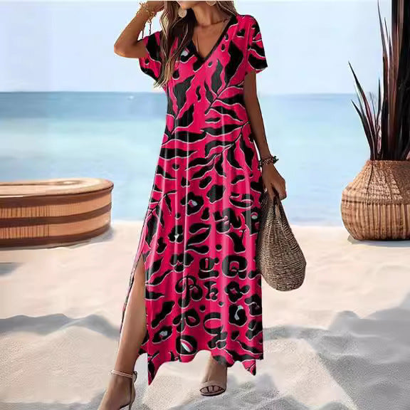 High Waist Floral Print Maxi Skirt