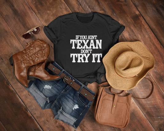 If You Ain’t Texan, Don’t Try It T-Shirt Texas Fans Texas Pride, Texas T-shirt, Lone Star Fans, Texas T-Shirt